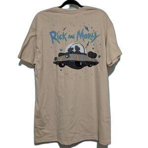 Rick and Morty Space Cruiser Flying Saucer Graphic T-Shirt - NWOT - Large